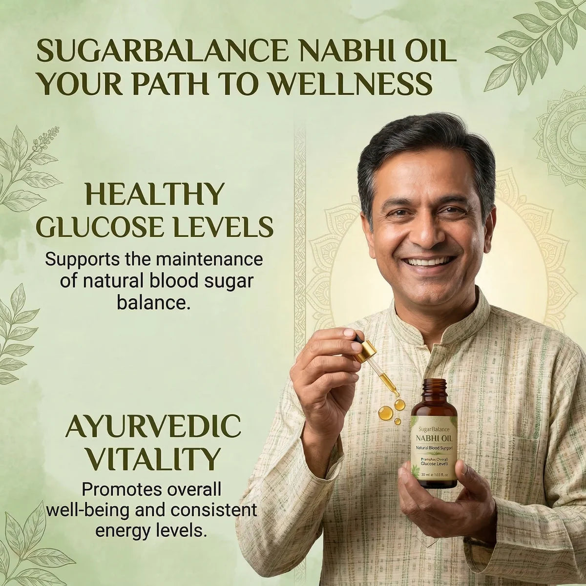 SugarBalance™ Nabhi Oil - Ayurvedic Sugar Support (100% Natural)